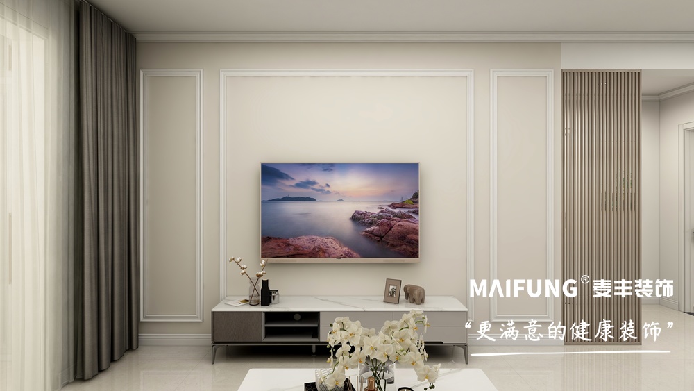 天一仁和·印象三室两厅简约风格装修效果图 电视背景墙