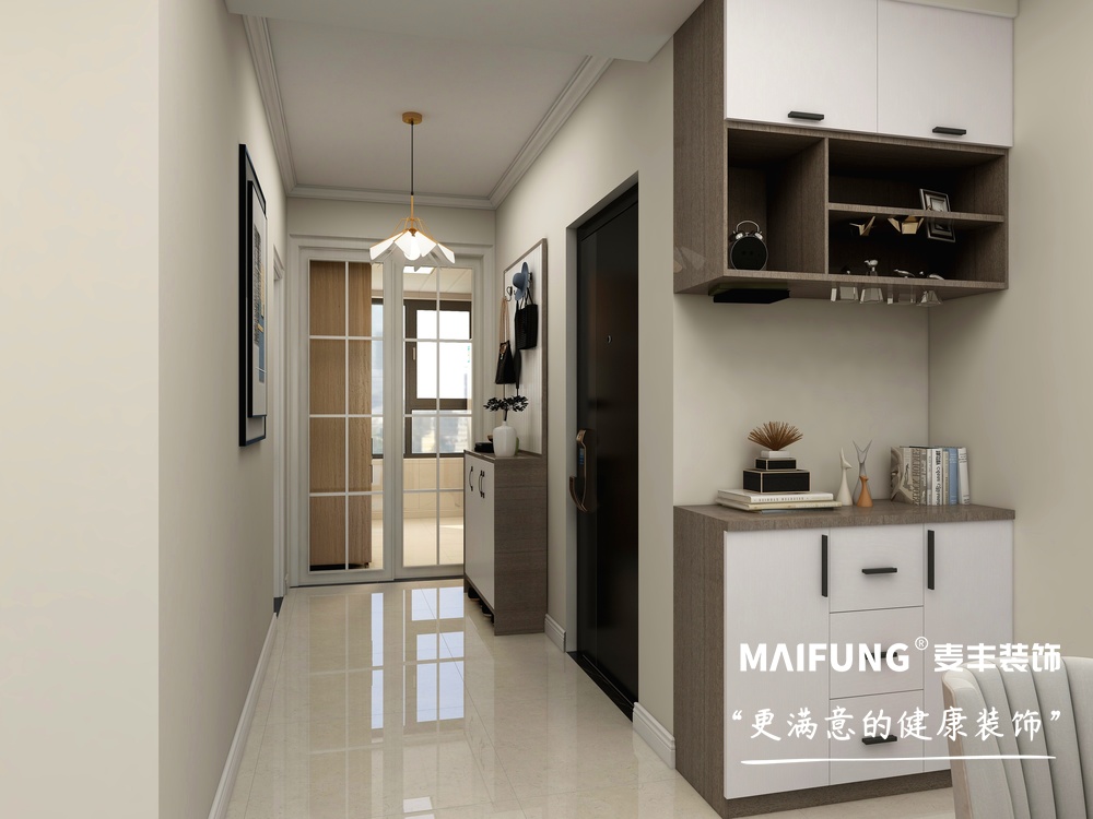 天一仁和·印象三室两厅简约风格装修方案 走廊