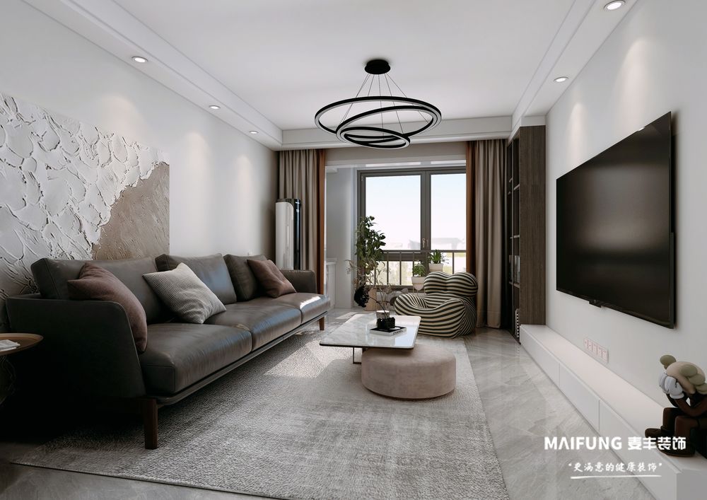 金茂智慧国际城三室现代风格装修实景图