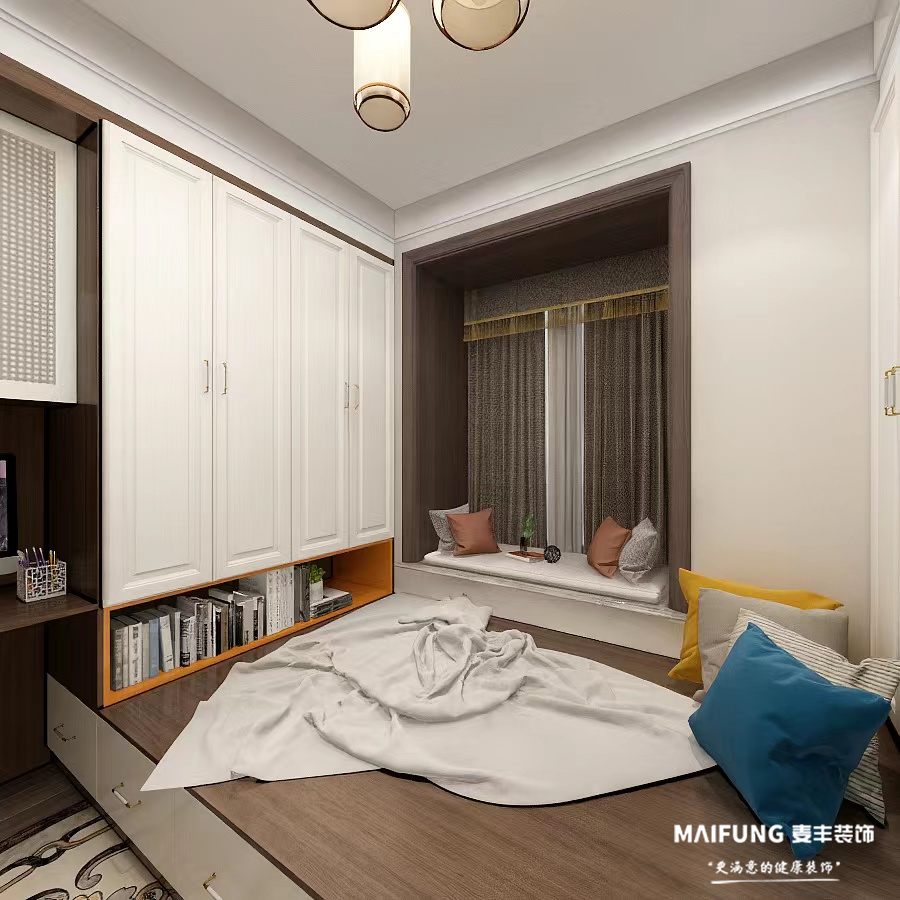 次卧.jpg 长城花园三室115m²装修实景图.jpg